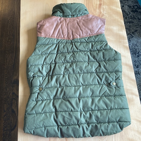 H&M Label of Graded Goods Olive Green Vest w/Brown Embellishments - Picture 8 of 9